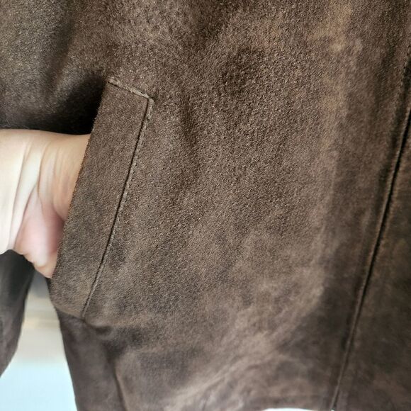 Disney Pooh Leather Suede Vintage Zip Front Jacket Size Medium - Picture 6 of 8